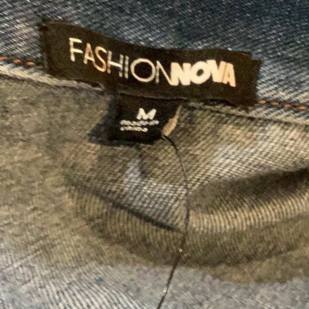 NWT Coachella Fashion Nova Dream Catcher Denim Jacket Fringe Tassels Size M - Picture 9 of 16